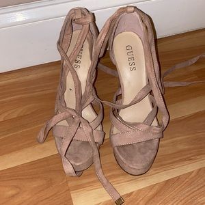 Guess lace up heels